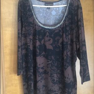 Black and brown Dana Buchanan Woman blouse
